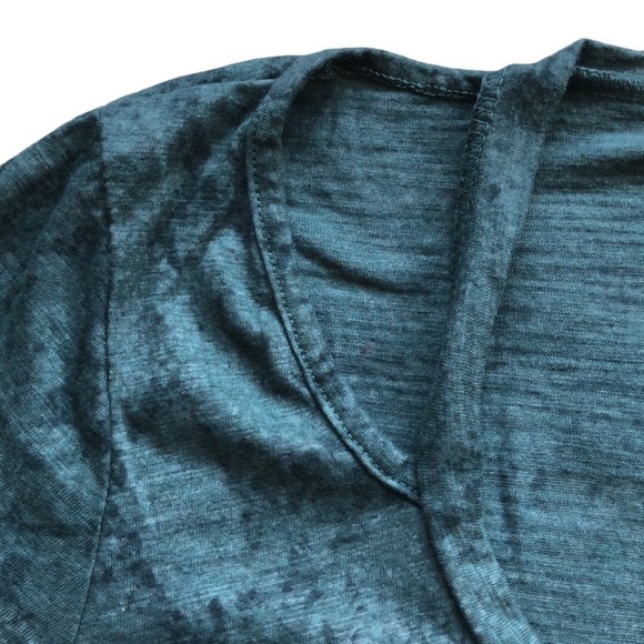 Michael Lauren T-Shirt Shoulder Cut Out Barker Green Snakeskin Print Medium - Picture 10 of 14